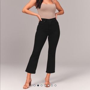 High Rise Black Flare Jeans